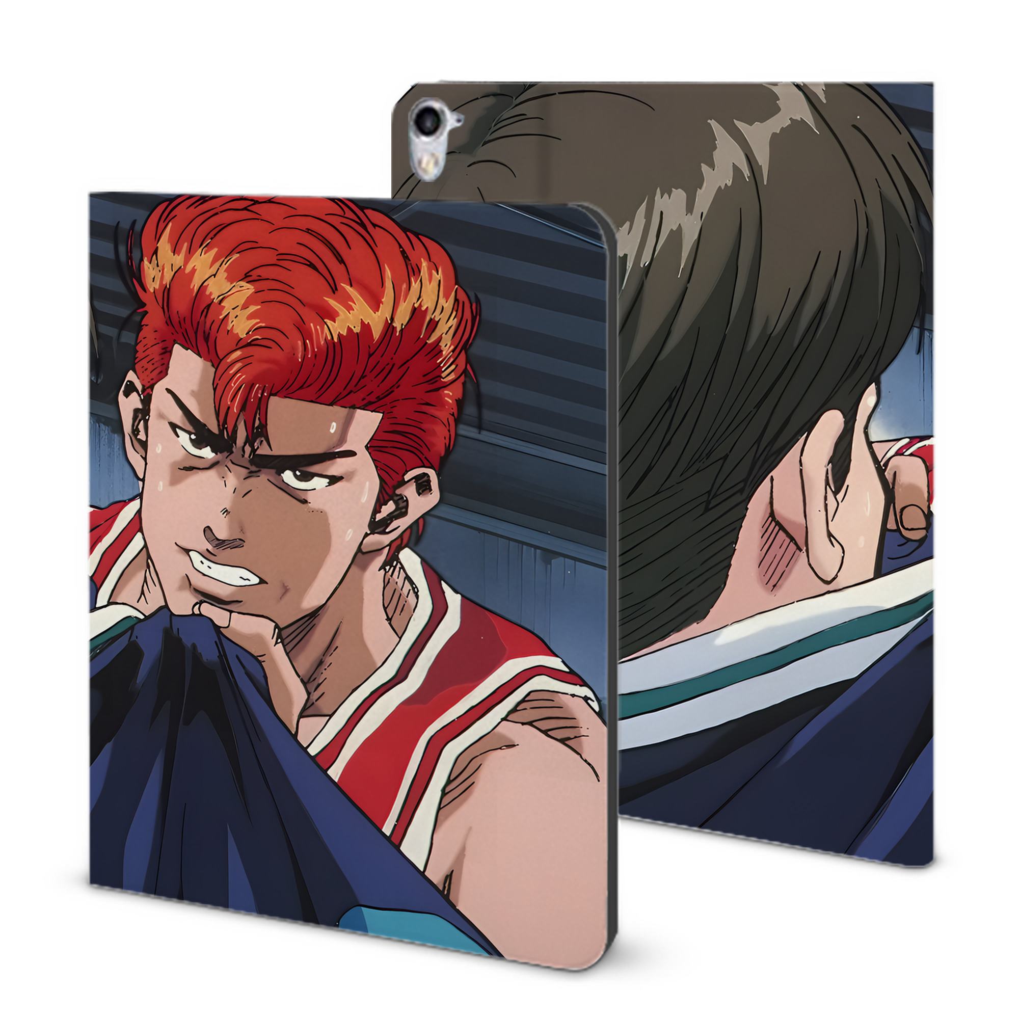 （画像用） SLAM DUNK／スラムダンク IPad ケース ブック型 PUレザー TPU 耐衝撃 軽量 薄型 ペン収納なし 全面保護 IPad 各モデル対応